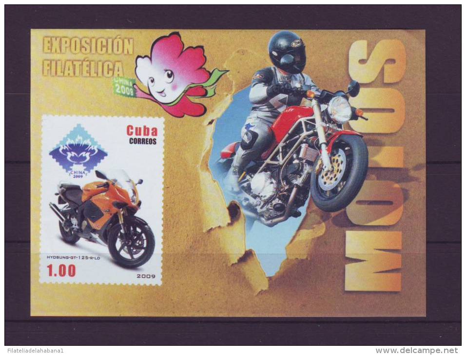 2009.49 CUBA 2009 COMPLETE SET MNH MOTOS. DUCATI. HONDA. GUSSI. KAWASAKI. CAGIVA. HYOSUNG. BLOCK 4. - Ungebraucht