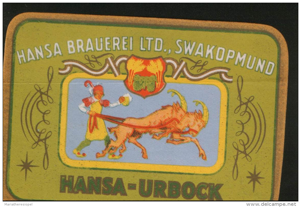 Hansa Urbock (Namibia), Beer Label From 60`s. - Beer