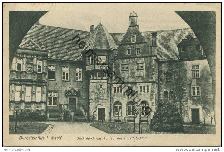 Burgsteinfurt - Blick Durch Das Tor Auf Das Schloss - Verlag M. Glückstadt & Münden Hamburg Gel. - Steinfurt