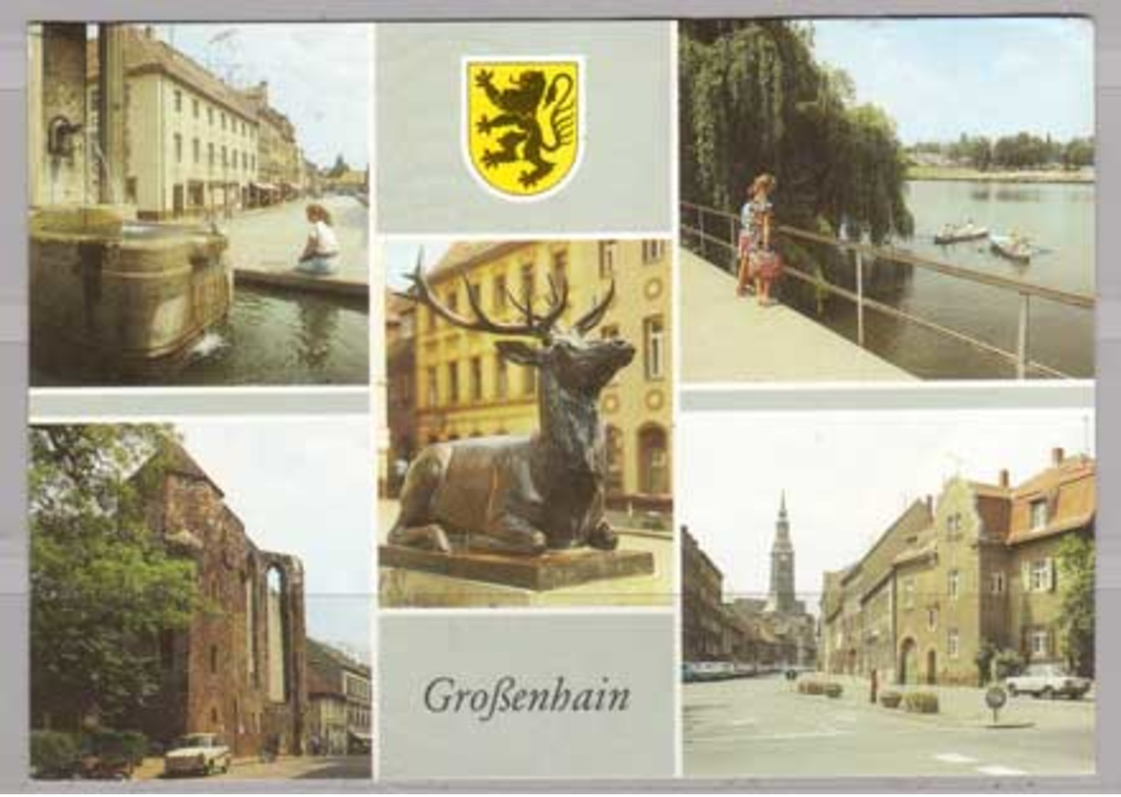 Großenhain , Diana Brunnen - Gondelteich - Klosterruine - Teilansicht - Grossenhain