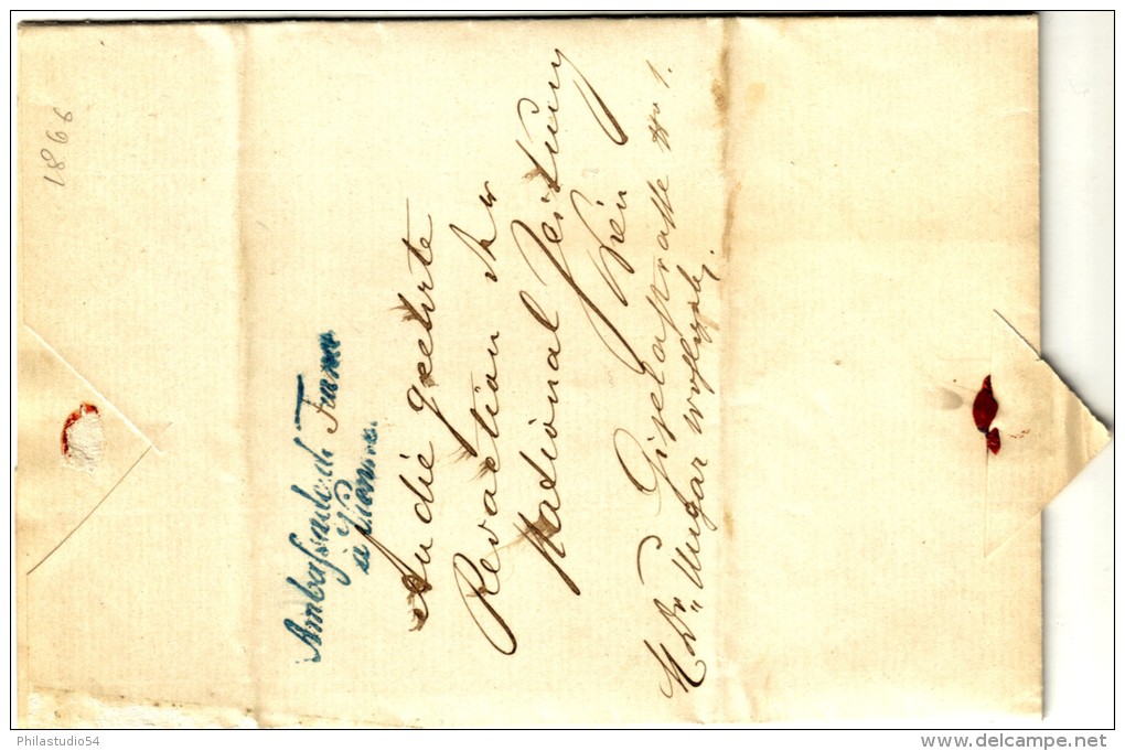 1866 Ambassade De France A` Vienne - Zonder Classificatie