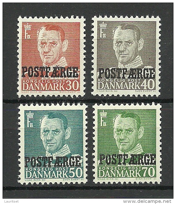 DENMARK Dänemark 1955 Postfähre Michel 36 - 39 MNH/MH - Paketmarken