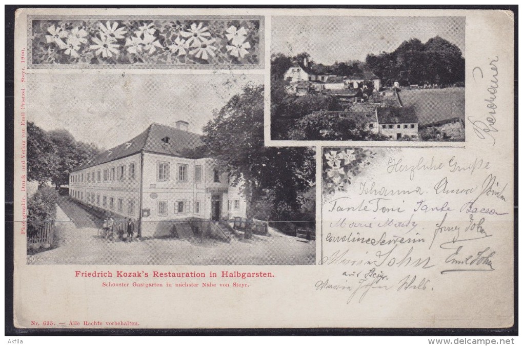 7506. Austria, 1905, K.u.k. Millitary Mail Sarajevo, Garsten, Postcard - Steyr