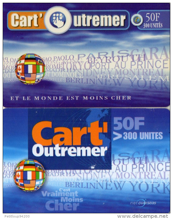 CARTES PREPAYEES OUTREMER TELECOM  50F/300 Unites  (lot De 2)  5638 - Antilles (Françaises)