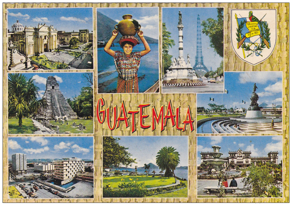 9-view Postcard, Guatemala , 1950-70s - Guatemala