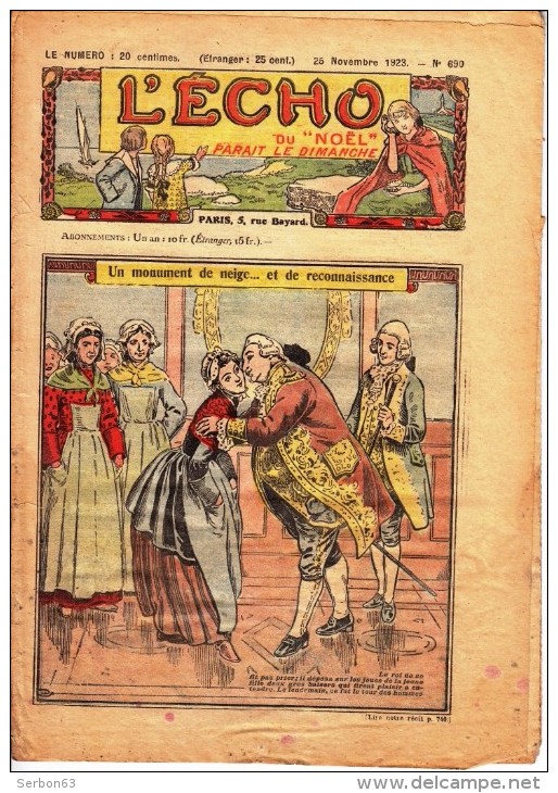 1 L'ECHO DU NOEL N° 690 DU 25 NOVEMBRE 1923 COMPLET 16 PAGES TRES ABIME - L'Echo Du Noël