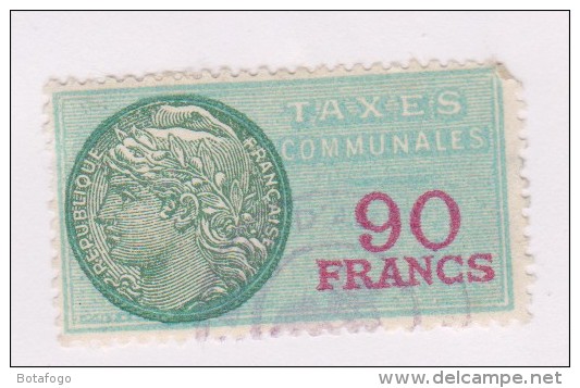 TIMBRE TAXE COMMUNALE Oblitere  NO 17,   90 Francs - 1960-.... Gebraucht