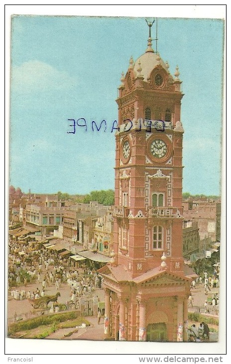 Pakistan. Lyallpur City. Clock Tower. Horloge. Venus Agency 1981 - Pakistan