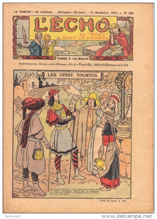 1 L'ECHO DU NOEL N° 688 DU 11 NOVEMBRE 1923 COMPLET 16 PAGES CORRECTE - L'Echo Du Noël