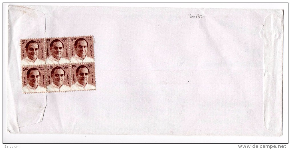 OPEN 2 SCAN - INDIA - Invitation - Stamps RAJIV GANDHI - Storia Postale - Storia Postale