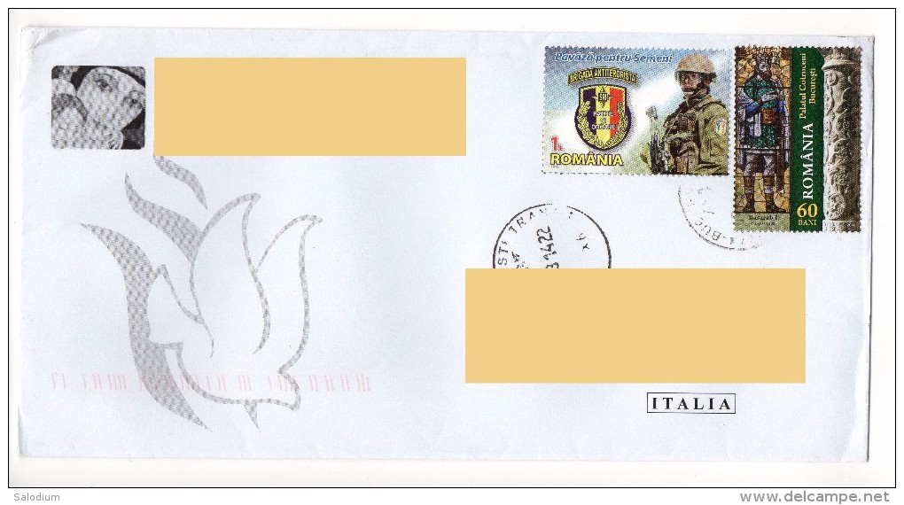 BUCAREST ROMANIA - Esercito Militari Brigada Antiterorista - Madonna Maria Gesù Bambino - Storia Postale - Storia Postale