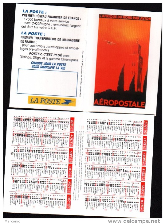 LOT De 7 Petits Calendriers  LA POSTE  -  1997 Et Langage Des Timbres 1990 - Petit Format : 1991-00