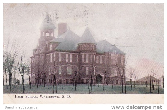 High School Watertown South Dakota 1908 - Watertown