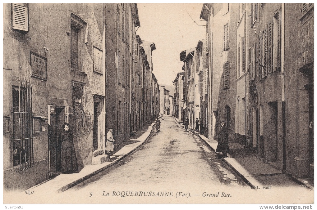 ( CPA 83 )  LA ROQUEBRUSSANNE  /  Grand'Rue  - - La Roquebrussanne