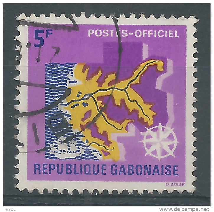 Gabon, Map, 5f., 1968, VFU Official - Gabon