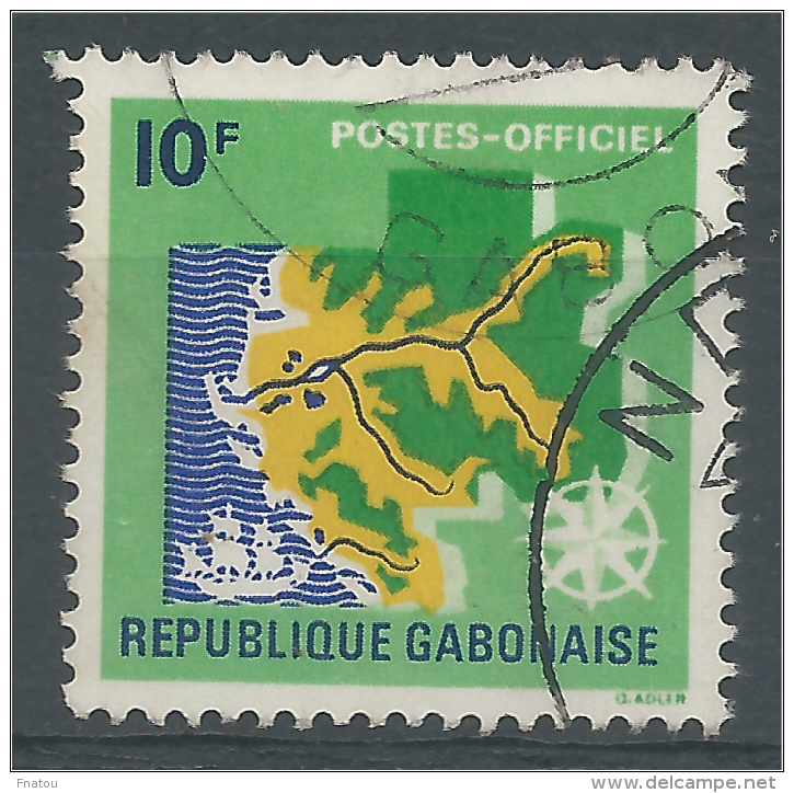 Gabon, Map, 10f., 1968, VFU Official - Gabon