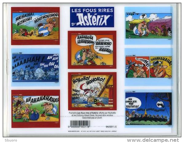 Lot De 8 Images 25,7cm X 20,5cm Sous Pochette Plastique. Univers BD Astérix Obélix Idéfix. 8 Fous Rires. Uderzo Goscinny - Portfolios