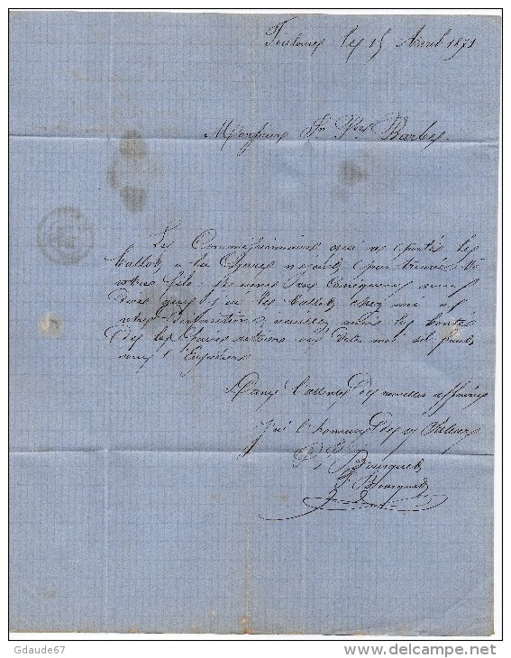 1871 - LETTRE De TOULOUSE (HAUTE GARONNE) Avec N° 46 II - 1849-1876: Période Classique