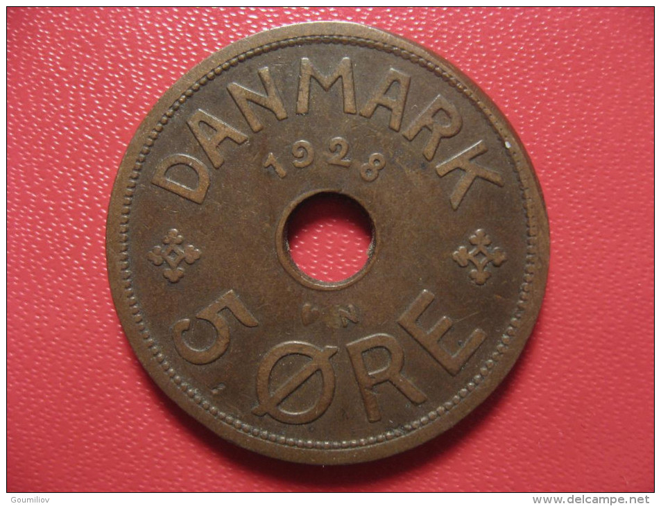 Danemark - 5 Ore 1928 1627 - Dänemark
