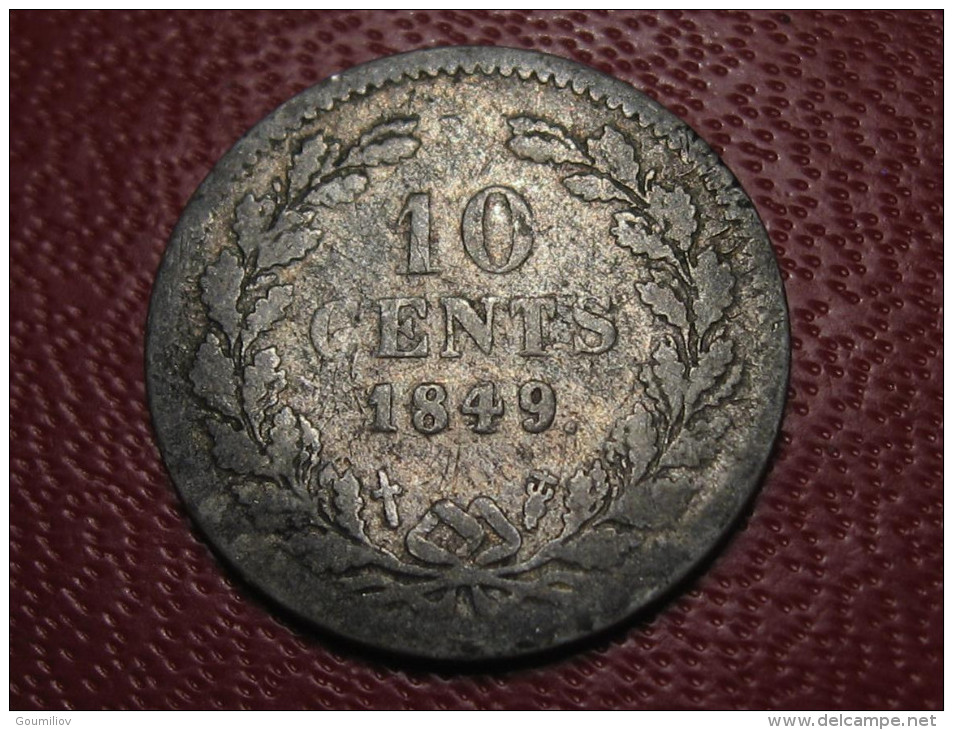 Pays-Bas - 10 Cents 1849 1714 - 1849-1890 : Willem III