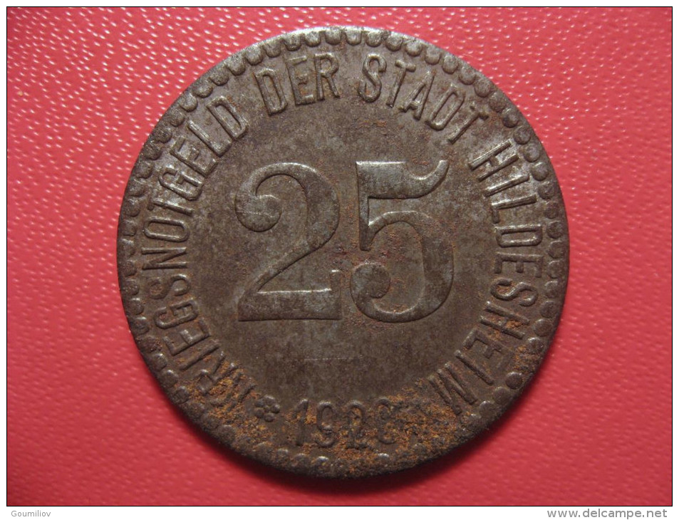 25 Pfennig 1920 - Kriegsnotgeld - Hildesheim 1569 - Monétaires/De Nécessité