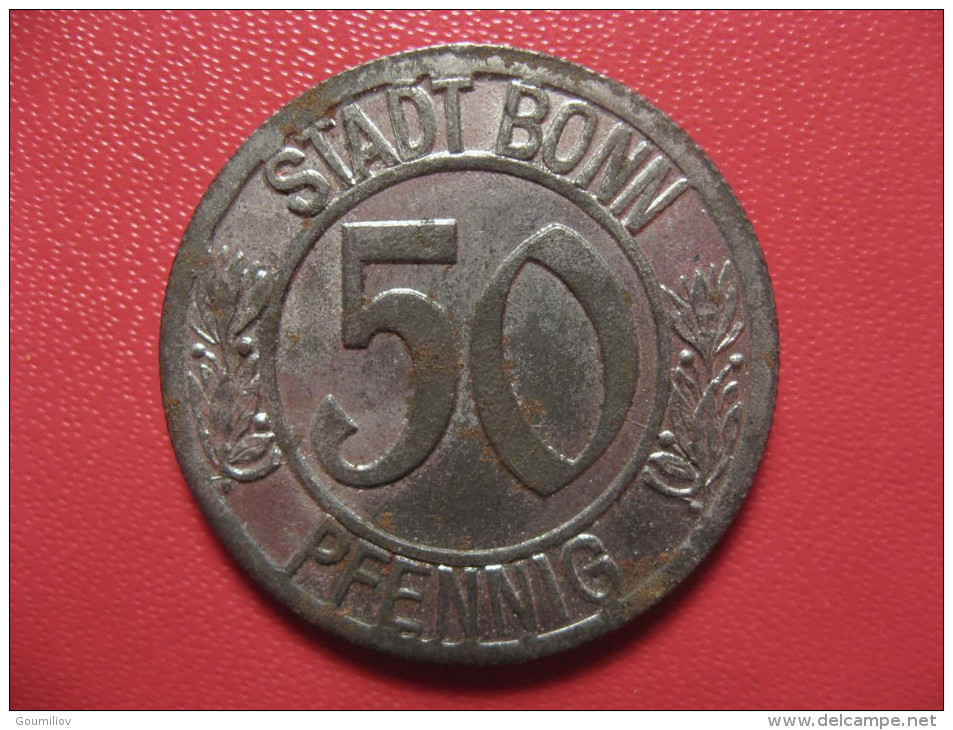 50 Pfennig 1918 - Stadt Bonn 1920 1606 - Monétaires/De Nécessité