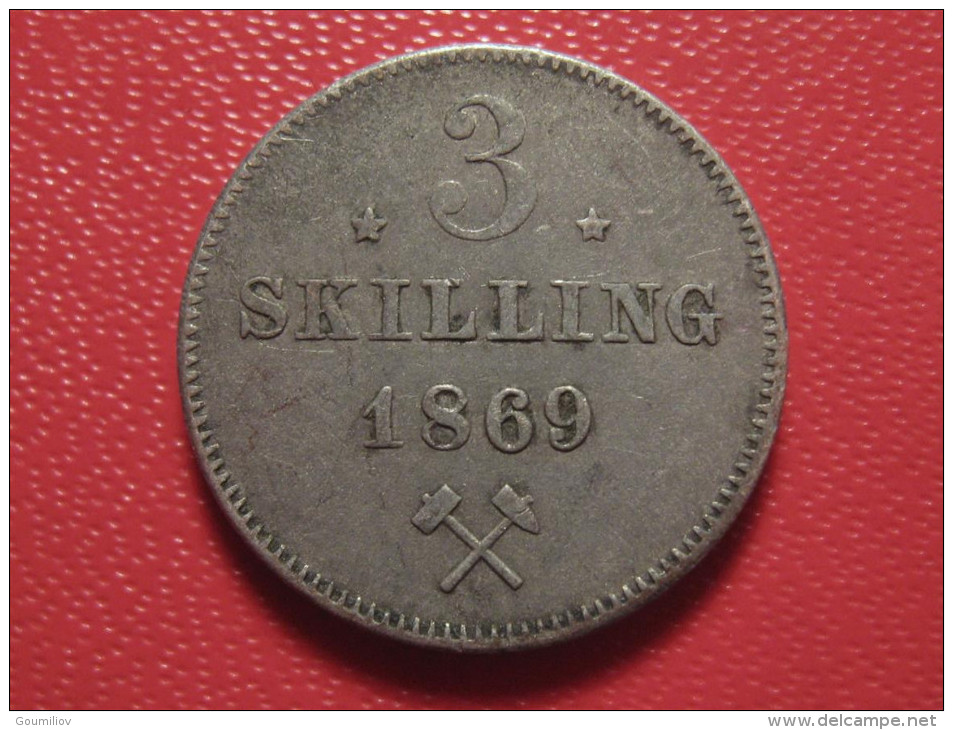 Norvège - 3 Skilling 1869 1863 - Norwegen