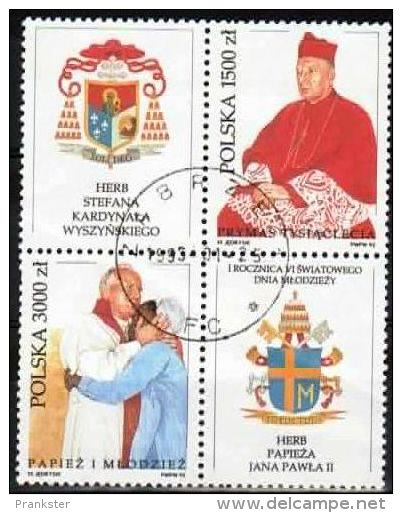 Poland Mi# 3395-3396 Used 1992: Admission Of Cardinal Wyszynski As “Millennium Primate” - Used Stamps