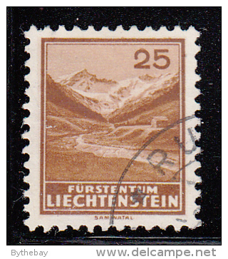 Liechtenstein Used Scott #121 25rp Samina Valley - Oblitérés