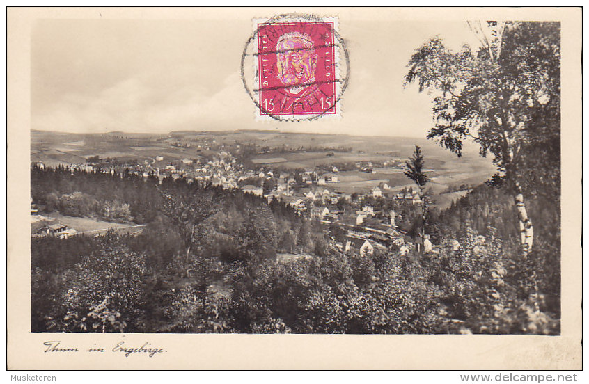 Germany PPC Maximum Karte Thum Im Erzgebirge THUM (Erzgeb.) 1931 Echte Real Photo Véritable (2 Scans) - Thum