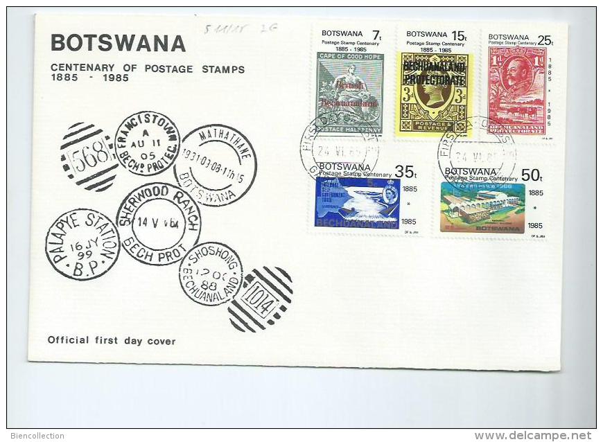 Bostwana.FDC Centenary Of Postage Stamps,cantenaire Du Timbre Poste,centenario Del Sello - Botswana (1966-...)