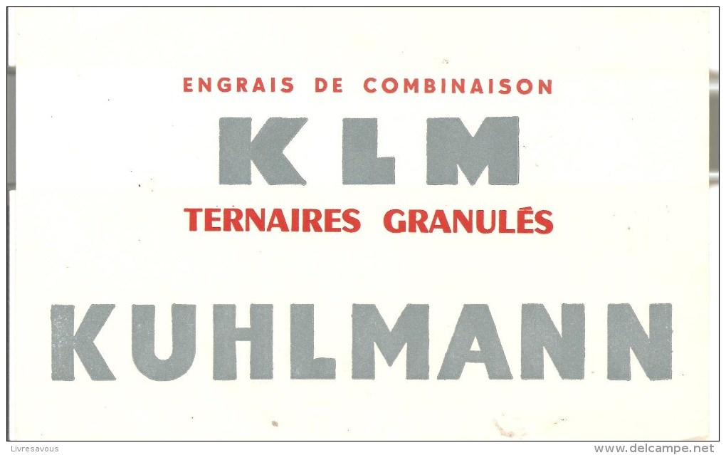 Buvard. KLM Engrais De Combinaison KLM Ternaires Granulés KUHLMANN - Agriculture