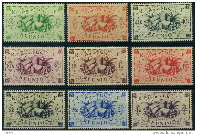 France, Réunion : N° 235 à 246 X Année 1943 - Nuevos