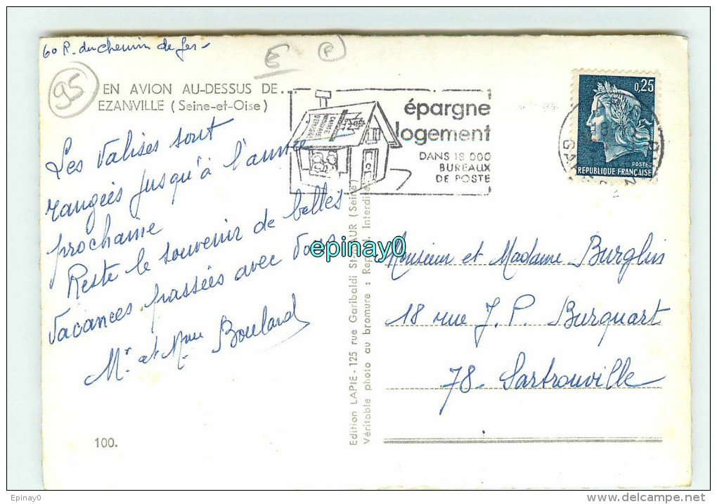 Bf - 95 - EZANVILE - PRIX FIXE  - Carte Multi Vues  - édition Lapie - Ezanville