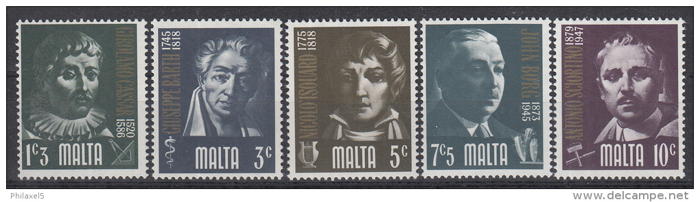 Malta - Persönlichkeiten/Aansprekende Personen - MNH - M 481-485 - Malta