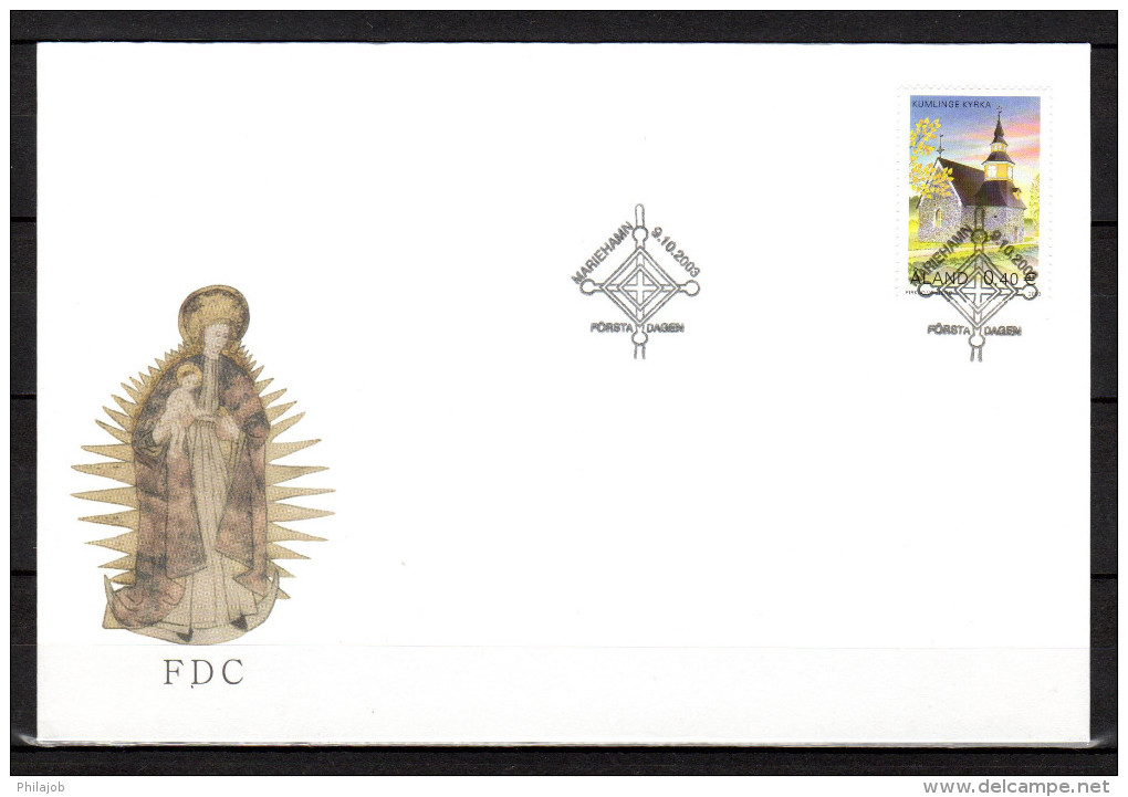 ALAND 2002 2003 : 2 Enveloppes 1er Jour : " EGLISES ". FDC - Aland