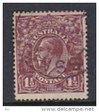 Australia 1918-24 Large Multiple Watermark King George V, SG 52, Three Half Pennies Chocolate Used - Used Stamps