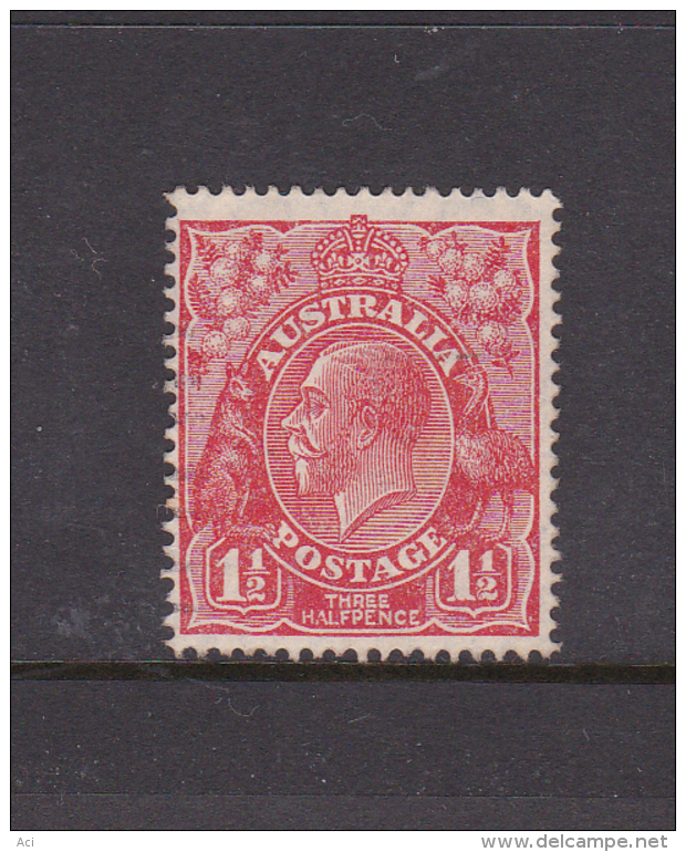 Australia 1926-28 Small Multiple Watermark Perf 14 King George V, SG 87, Three Half Penny Red Mint Never Hinged - Neufs