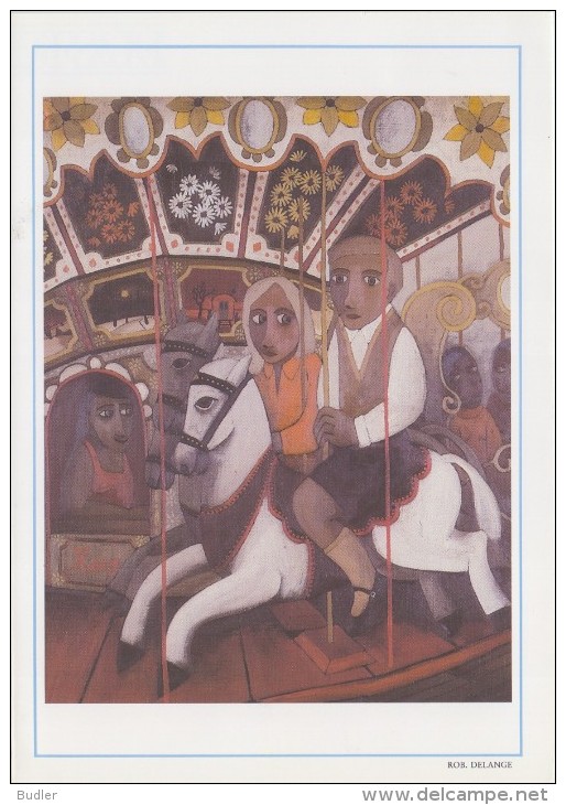 PGR-31-G :1987: Rob. DELANGE : ## Paardemolen / Carroussel ## : KIND,ENFANT,CHILD,CHEVAL,HORSE,KERMESSE,FOIRE,FAIR,KERMI - Postogram