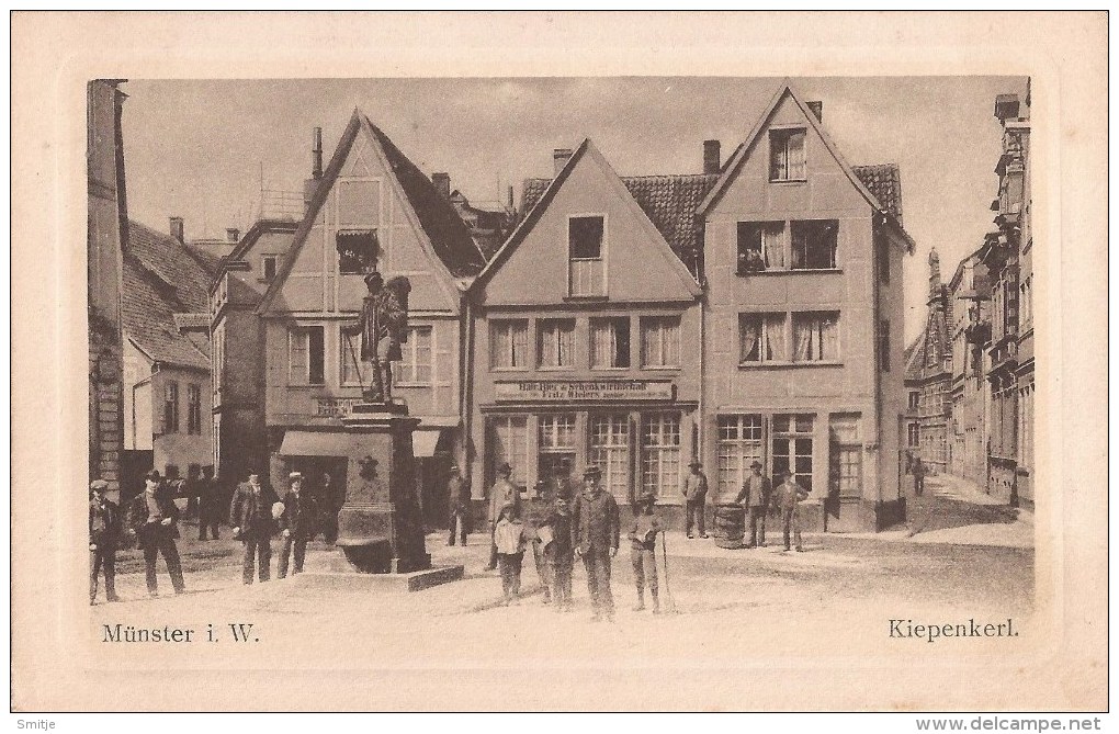 Münster Ca. 1910 - Kiepenkerl - Animation Superbe  - 2 Scans - Muenster