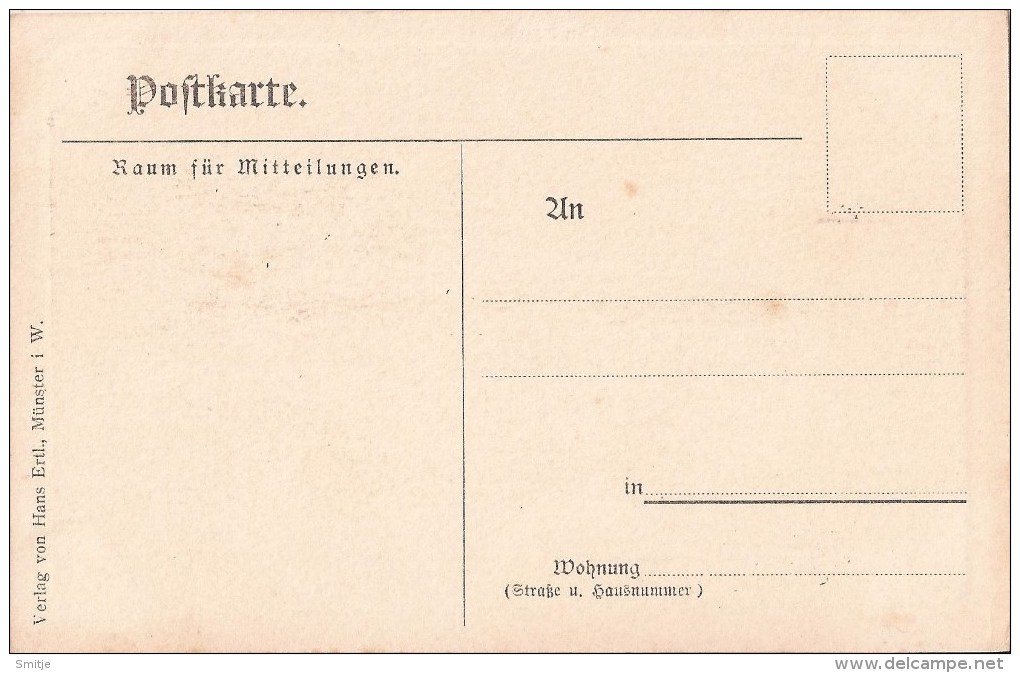 Münster Ca. 1910 - Kiepenkerl - Animation Superbe  - 2 Scans - Münster