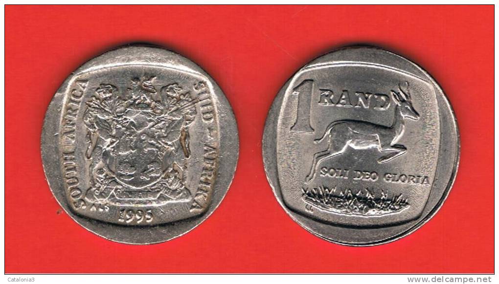 SUD AFRICA -  1 Rand 1995  KM138  - Gacela /  Springbok  - Animal Coin - South Africa