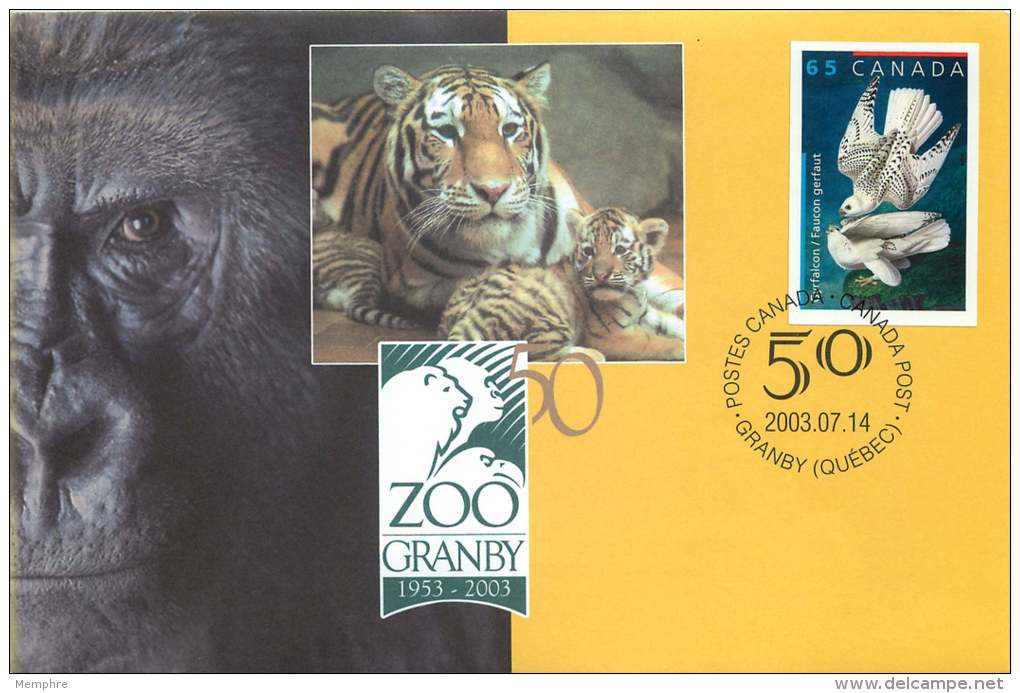 2003  Granby Zoo Commemorative Cover   Unitrade S57 - Gedenkausgaben