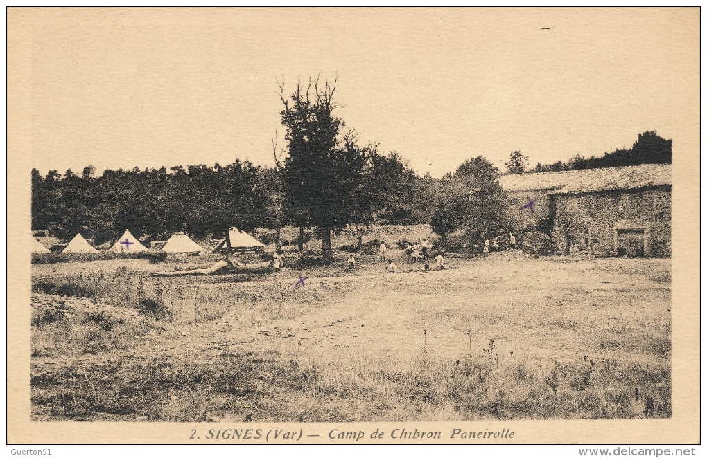 ( CPA 83 )  SIGNES  /  Camp De Chibron Paneirolle  - - Signes