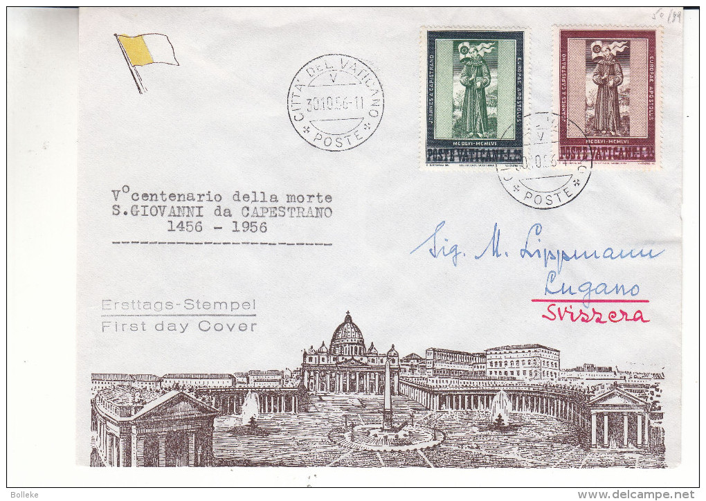 Vatican - Lettre De 1956 ° - Expédié Vers La Suisse - Valeur 12 Euros - Lettres & Documents