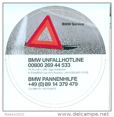 München BMW Service Warndreieck Unfallhotline Pannenhilfe Label - KFZ