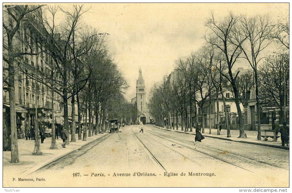 PARIS 14 EME  -  CPA ANIMEE DE 1904. - Arrondissement: 14