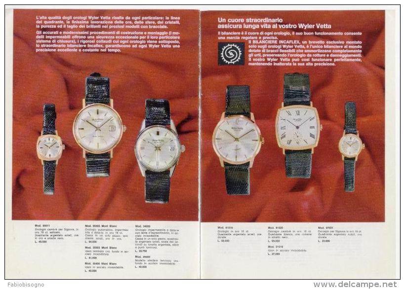 1967/68/74 - Orologio VETTA - 8 Pagine Pubblicità Cm. 13 X18 - Horloge: Zakhorloge