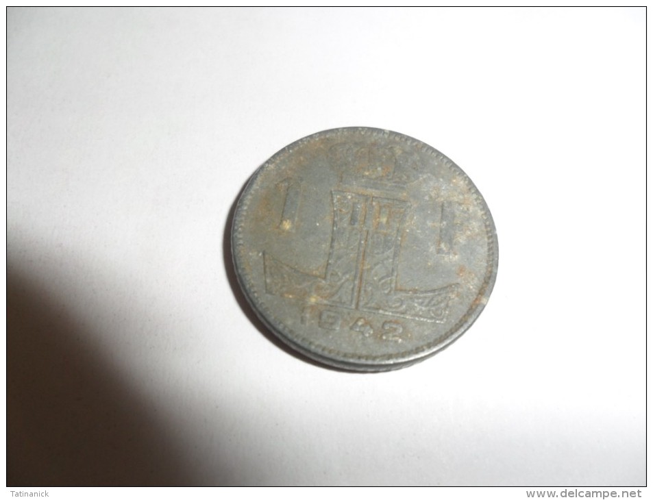 1 Franc 1942 Léopold III Type Rau Belgique-Belgie - 1 Franc