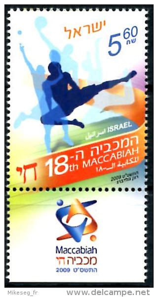 Israël 2009 -  18éme Anniversaire Du Maccabiah (rencontre Sportive Mondiale Tous Les 4 Ans) - Ungebraucht (mit Tabs)